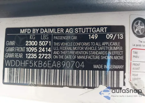 2014 Mercedes-Benz E 350 z USA, uszkodzony, nr VIN WDDHF5KB6EA890704